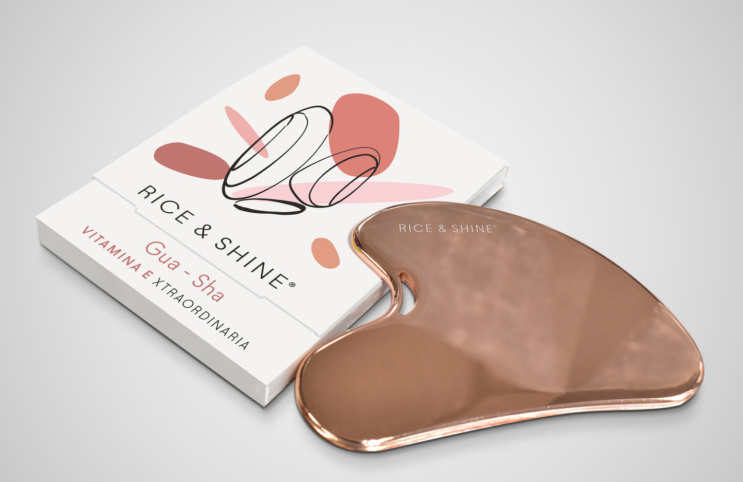 Gua Sha de Acero Inoxidable Oro Rosa