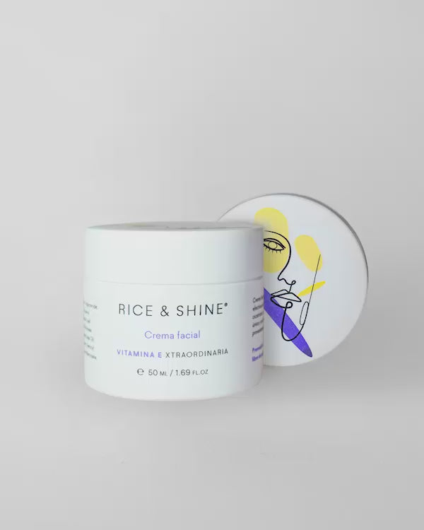 Crema Facial - Cuidado de la piel - Rice & Shine la mayor concentración de vitamina E para cuidar tu piel. 1