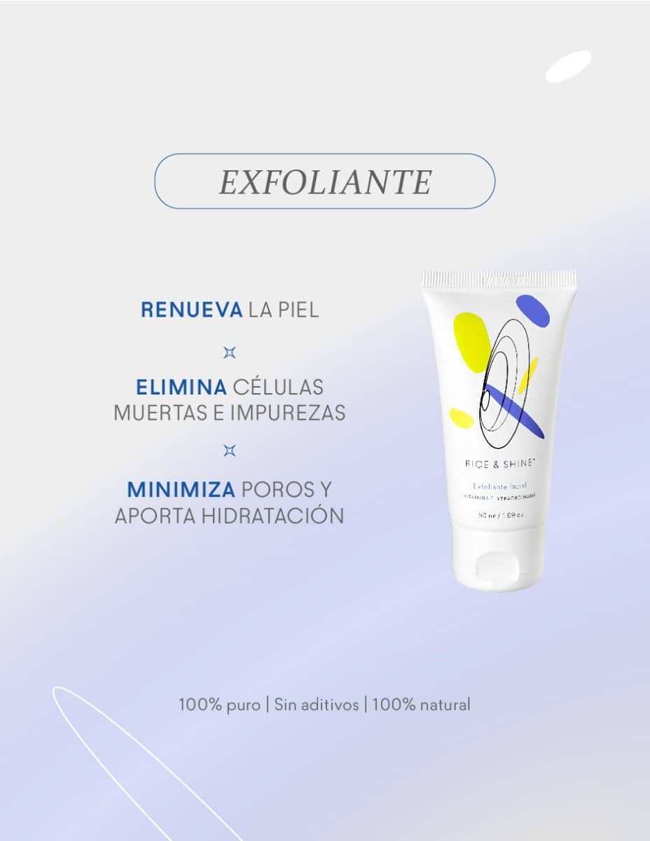 Exfoliante facial - Cuidado de la piel - Rice & Shine la mayor concentración de vitamina E para cuidar tu piel. 4